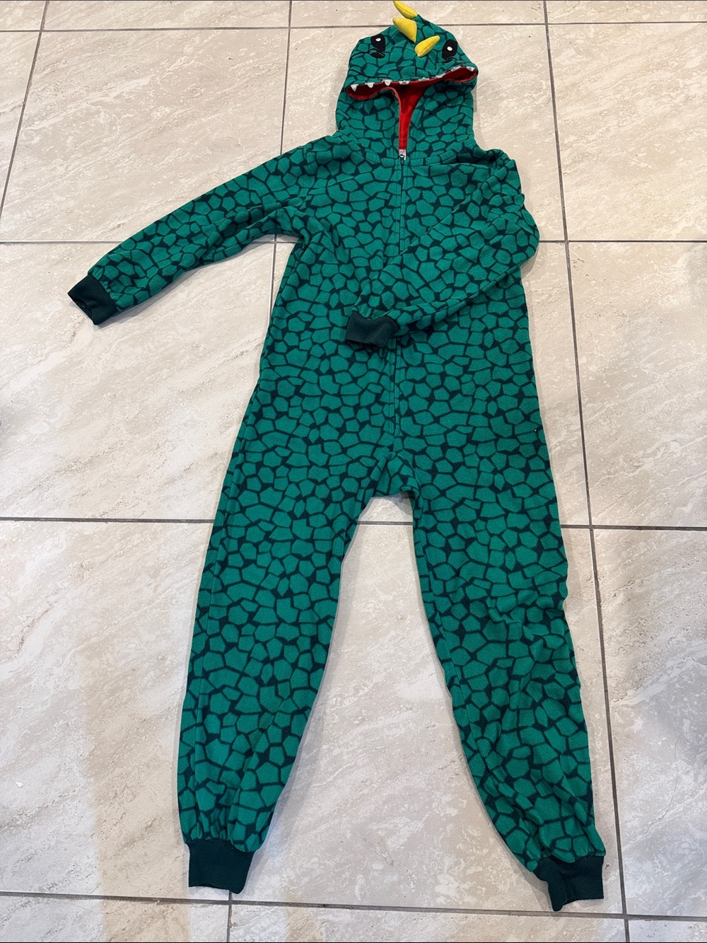 The Children's Place Teal Green Dinosaur Hooded One-Piece